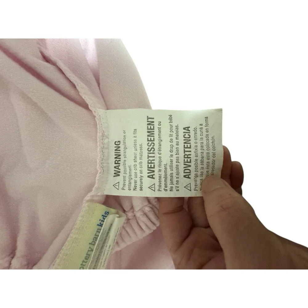 pottery barn kids pink soft‎ velour crib mattress sheet so so soft Excellent